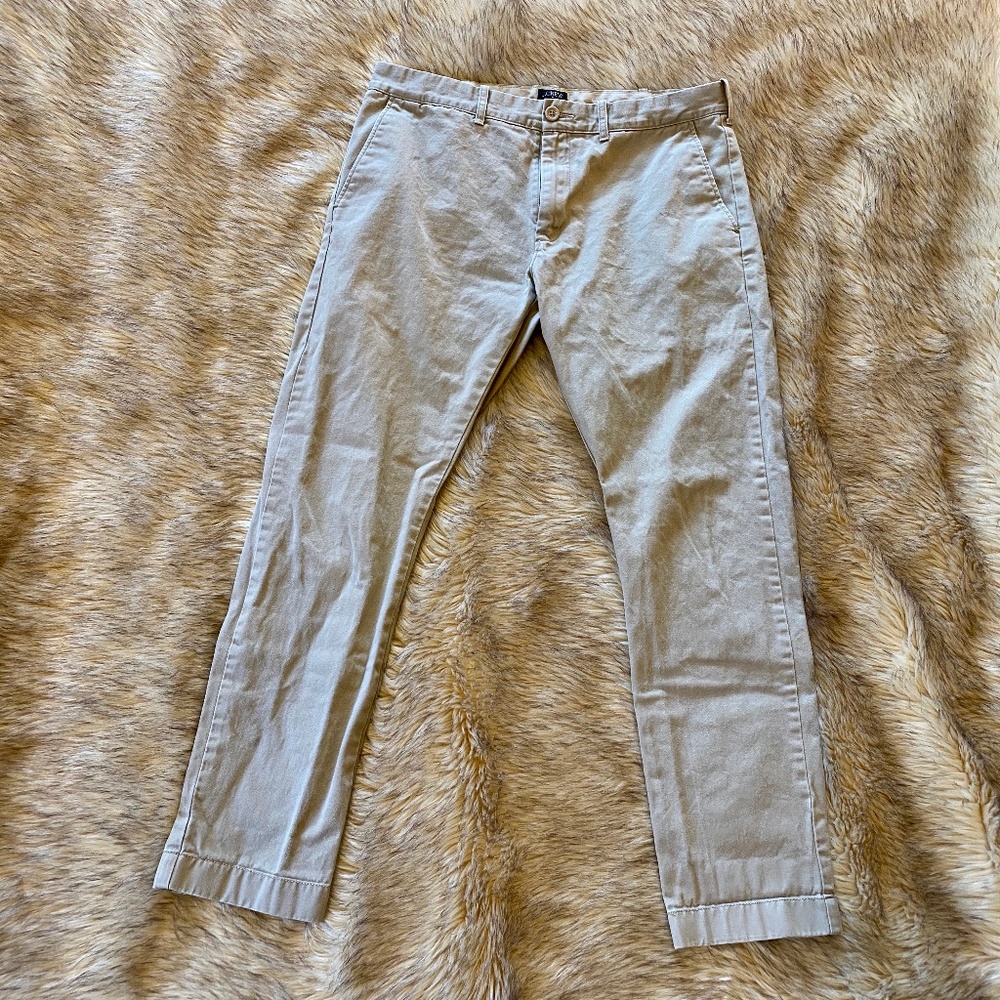 J Crew Tan Beige Khaki Pants 32" W x 30" L
